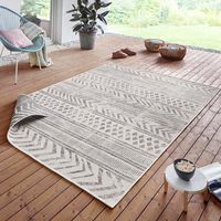 Dubbelzijdig vloerkleed Biri Crème - 160x230cm - Grijs Bohemian Vloerkleed - 123vloerkleed.nl - thumbnail