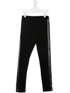 Balmain Kids legging à bande logo - Noir