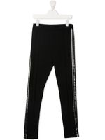 Balmain Kids legging à bande logo - Noir