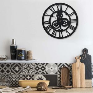 VidaXL Wandklok 30 cm acryl zwart