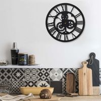 VidaXL Wandklok 30 cm acryl zwart
