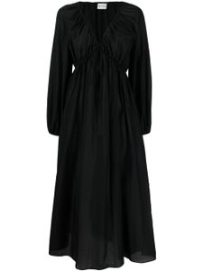 Matteau robe mi-longue à col v - Noir