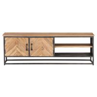 The Living Store TV-meubel - Acaciahout - Industrieel design - 120x30x40 cm