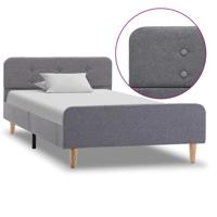 Bedframe stof lichtgrijs 90x200 cm