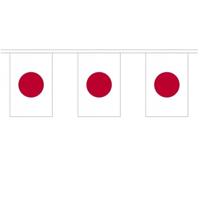 Landen feest vlaggetjes - Japan thema - 3 meter - vlaggenlijn - stof