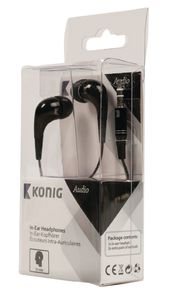 König CSHPIER100BL hoofdtelefoon/headset Hoofdtelefoons In-ear Zwart