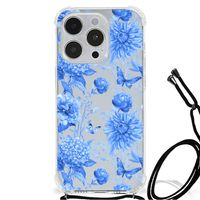 Case voor iPhone 14 Pro Max Flowers Blue - thumbnail