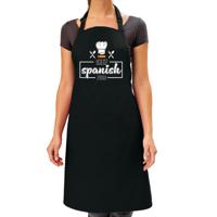 Cadeau schort voor dames - Chef Spanish food - zwart - keukenschort - keukenprinses - Moederdag