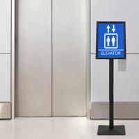 Pedestal Posterstand Zwart a3 Aluminium en PVC