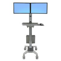 Ergotron Neo-Flex® Dual WideView WorkSpace PC/monitor-trolley 2-voudig 25,4 cm (10) - 55,9 cm (22) Grijs Toetsenbordhouder, Roteerbaar - thumbnail