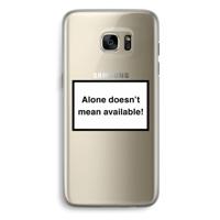 Alone: Samsung Galaxy S7 Edge Transparant Hoesje