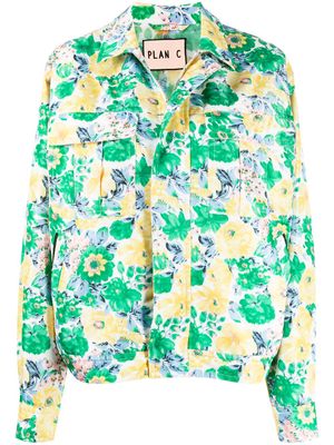 Plan C veste ample à fleurs - Vert