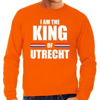 I am the King of Utrecht Koningsdag sweater / trui oranje voor heren - thumbnail