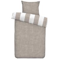 2e Halve Prijs Leen Bakker - Dekbedovertrek Liam - Zand - 140x200/220 Cm - Katoen - Beige