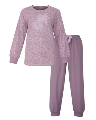 Tenderness dames pyjama Tricot lange mouw - Lila