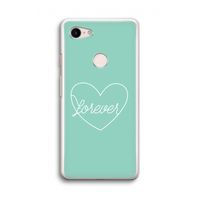 Forever heart pastel: Google Pixel 3 Transparant Hoesje