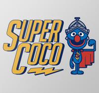 Sticker sesamstraat super coco