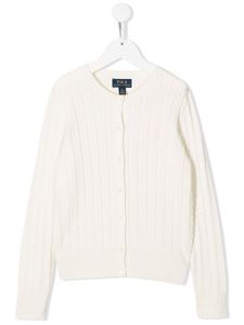 POLO RALPH LAUREN KIDS cardigan en tricot torsadé - Tons neutres