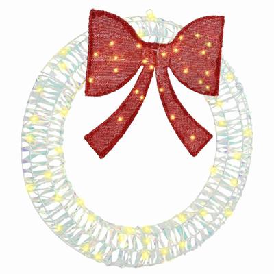 Krans met 60 LED Warmwit 75 cm PET