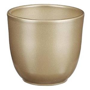 Mica Decorations Plantenpot - goud - keramiek - 12 x 11 cm