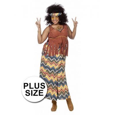 Hippie kostuum grote maat