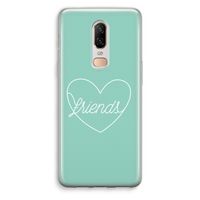 Friends heart pastel: OnePlus 6 Transparant Hoesje