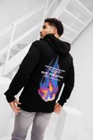 Off The Pitch Burning Flower Hoodie Heren Zwart - Maat S - Kleur: Zwart | Soccerfanshop