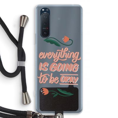 Optimistic flower girl: Sony Xperia 5 II Transparant Hoesje met koord