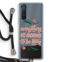 Optimistic flower girl: Sony Xperia 5 II Transparant Hoesje met koord