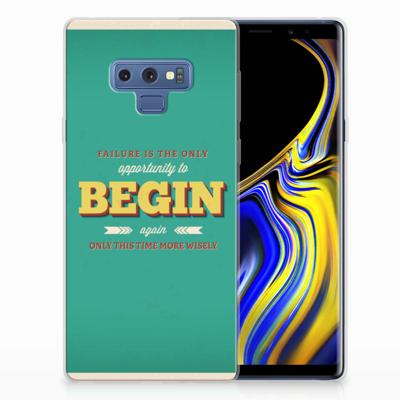 Samsung Galaxy Note 9 | Siliconen hoesje | met naam Quote Begin Samsung Galaxy Note 9 | Siliconen hoesje | met naam Quote Begin