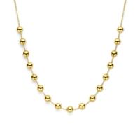 14K Geelgouden Collier met Bolletjes - 45 cm Draaglengte, 1.7 mm Schakelbreedte, Karabijnsluiting