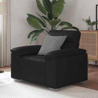 Fauteuil 60 cm kunstleer zwart
