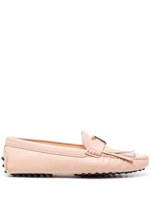 Tod's mocassins Gommino à franges - Rose