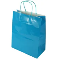 Geschenktas met hengsel XL blauw 32 cm | 60 stuks
