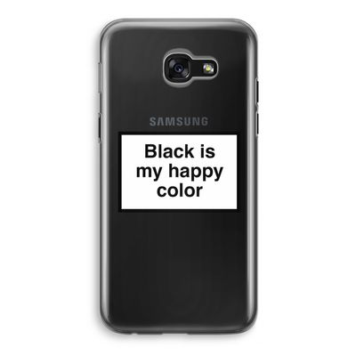 Black is my happy color: Samsung Galaxy A5 (2017) Transparant Hoesje