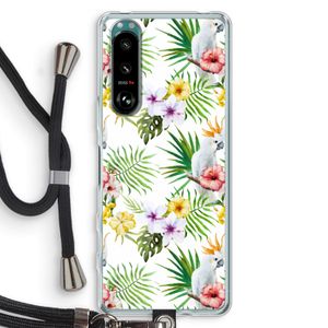 Gele kuif: Sony Xperia 5 III Transparant Hoesje met koord