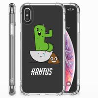 Apple iPhone X | Xs Stevig Bumper Hoesje Cactus Poo - thumbnail