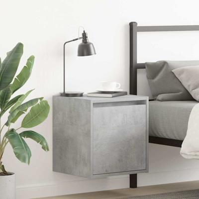 Nachtkastjes 2 st wandgemonteerd 38x34x40 cm betongrijs