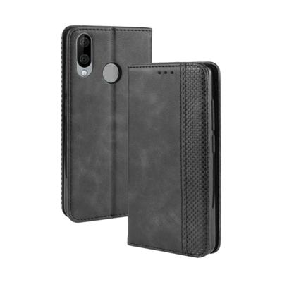 Magnetische Buckle retro Crazy Horse textuur horizontale Flip lederen case voor Wiko weergave 3 LITE met houder & kaartsleuven & fotolijstjes (zwart)