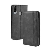 Magnetische Buckle retro Crazy Horse textuur horizontale Flip lederen case voor Wiko weergave 3 LITE met houder & kaartsleuven & fotolijstjes (zwart)