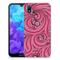 Huawei Y5 (2019) Hoesje maken Swirl Pink - thumbnail