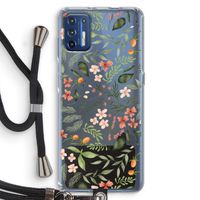 Sweet little flowers: Motorola Moto G9 Plus Transparant Hoesje met koord