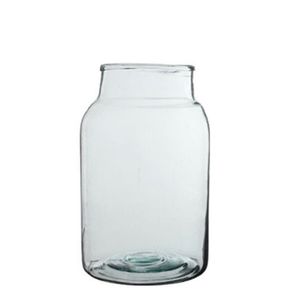Cilinder vaas / bloemenvaas transparant glas 35 x 21 cm