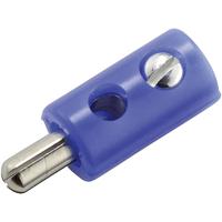 Kahlert Licht Miniatuur-banaanstekker Stekker, recht Stift-Ø: 2.6 mm Blauw 1 stuk(s)