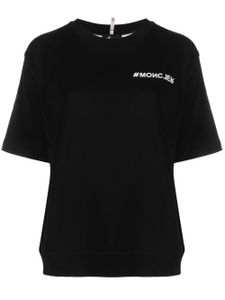 Moncler Grenoble t-shirt en coton Mountain à logo imprimée - Noir