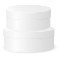Ronde witte hobby knutsel dozen van karton - 14.5x5.5 cm en 12.5x5 cm - cadeauverpakking - boxen