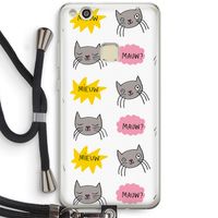 Meow: Huawei Ascend P10 Lite Transparant Hoesje met koord