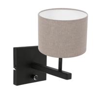 Steinhauer WandlampStanger met taupe kap - 8172ZW