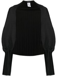 Fabiana Filippi doudoune en satin à manches bouffantes - Noir