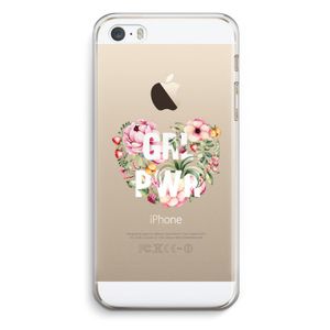 GRL PWR Flower: iPhone 5 / 5S / SE Transparant Hoesje